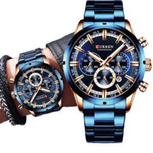 CURREN 8355 Royal Blue Stainless Steel Chronograph Watch For Me