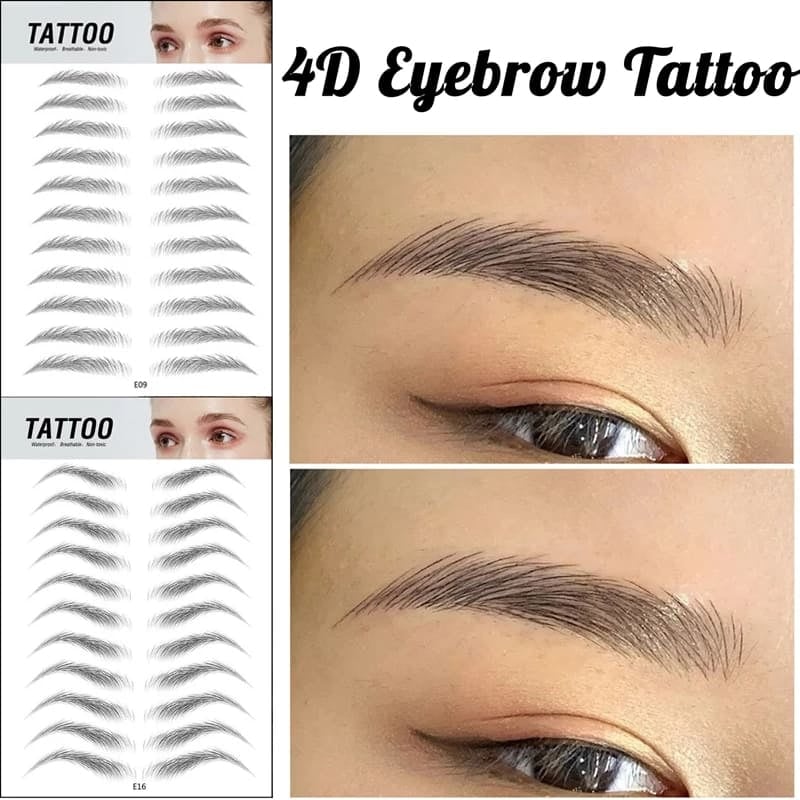 Tattoo Eyebrow Stickers, Waterproof Eyebrow, 4D like Eyebrows Makeup - Image 3