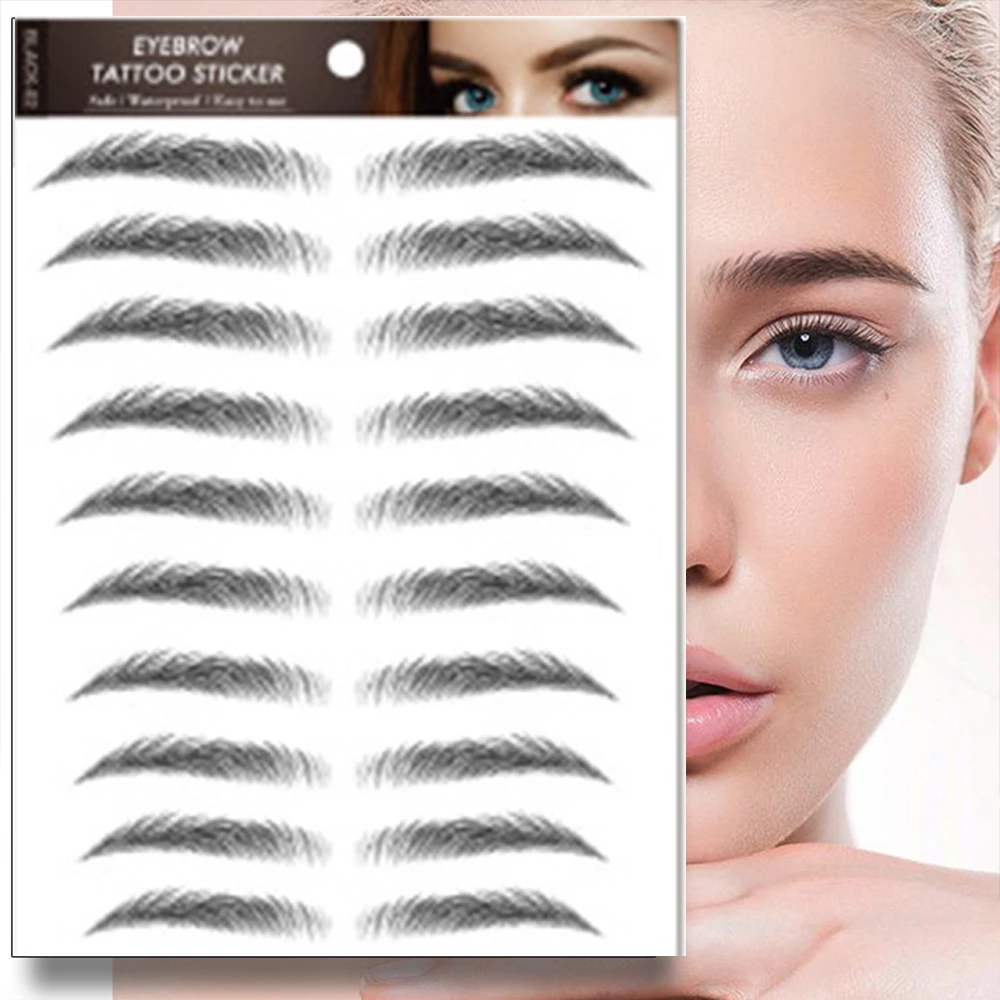 Tattoo Eyebrow Stickers, Waterproof Eyebrow, 4D like Eyebrows Makeup - Image 4