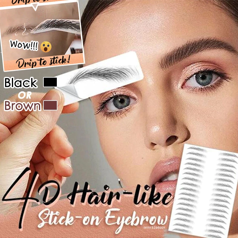 Tattoo Eyebrow Stickers, Waterproof Eyebrow, 4D like Eyebrows Makeup