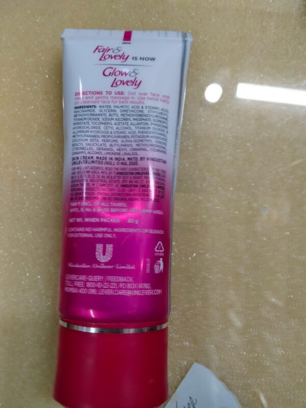 fair and lovely glow and lovely price in bd 80gm (Made in India) - Image 5