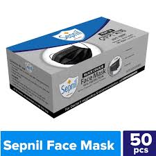 Sepnil Face Mask (Black Colour) 50 pcs price