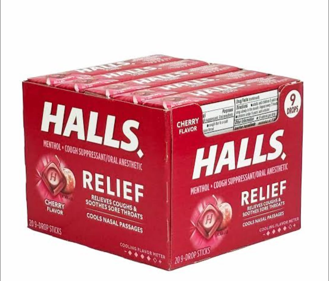 Halls Honey Lemon Cough Drops 9ct x 20/Box x 24/Case Price in Bangladesh | হলস হানি লেমন কফ ড্রপস হোলসেল দাম