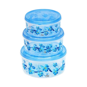 Npoly Printed Round Food Box Set (Blue) price