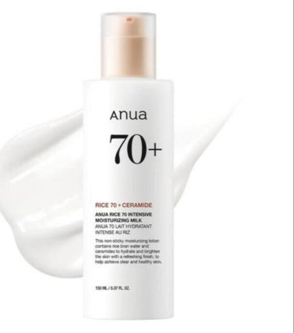 Anua Rice 70 Intensive Moisturizing Milk – 150 ml | Deep Hydration & Glass Skin Glow