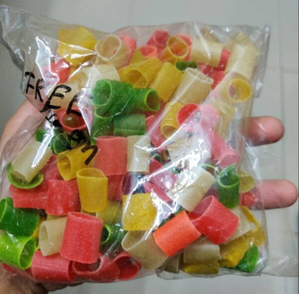 🟡 Colorful Ready to Fry Chips – 500g | ফুল শেইপ মাল্টিকালার পাপড় – হালকা নাশতা ও ফ্রাইং স্ন্যাকস