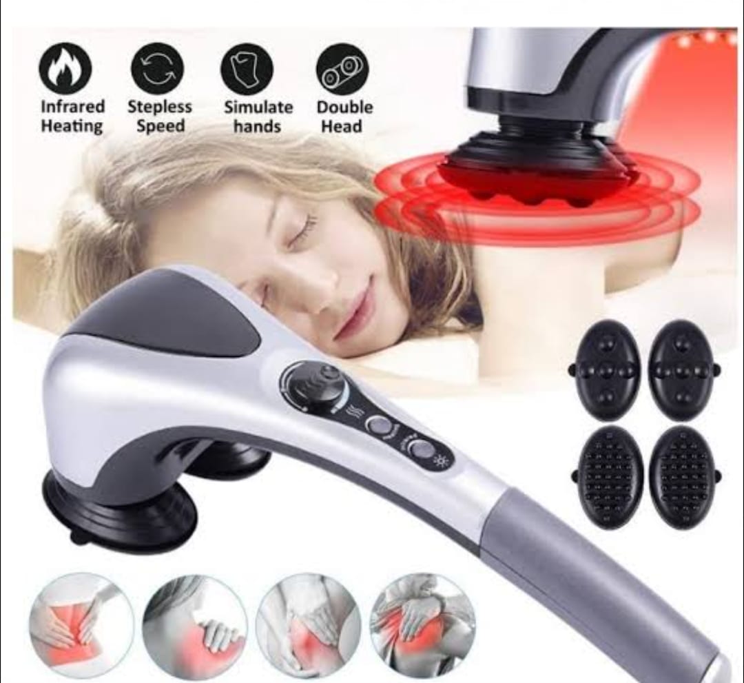 Double Head Percussion Massager – বাংলাদেশে ঘাড় ও পিঠের মাসাজার দাম ও উপকারিতা