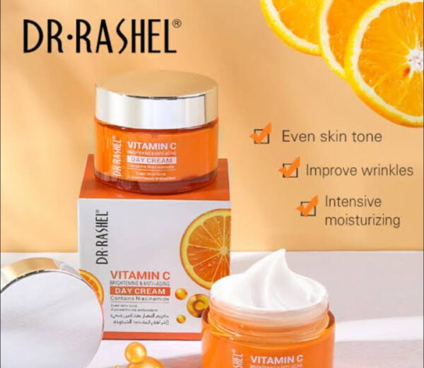 DR RASHEL Vitamin C Day Cream | Brightening + Anti-Aging + UV Protection | 50gm