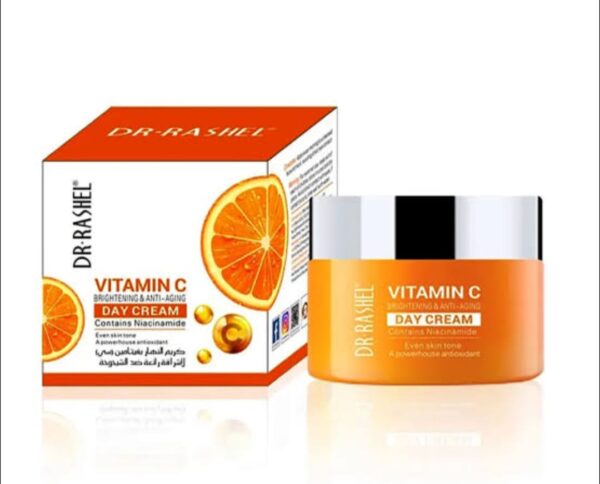 DR RASHEL Vitamin C Day Cream | Brightening + Anti-Aging + UV Protection | 50gm