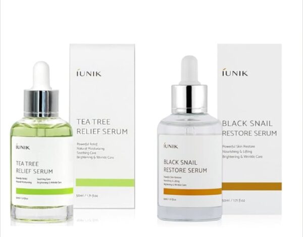 iUNIK Tea Tree Relief Serum – 50 ml | Acne‑Soothing & Pore‑Care Korean Serum