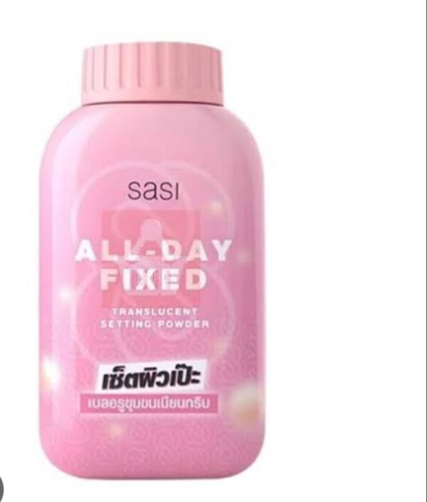 Sasi All Day Fixed Translucent Setting Powder – 50g | Long-Lasting Matte + Makeup Lock