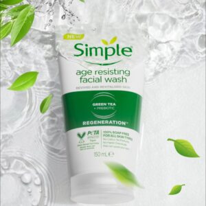 Simple Regeneration Age Resisting Facial Wash – 150ml | গ্রিন টি ও প্রিবায়োটিক ফেসওয়াশ – এন্টি-এজিং ও হাইড্রেটিং স্কিন ক্লিনজার