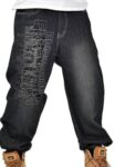Loose Fit Denim Streetwear Trousers – Casual Style for Men