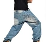 Loose Fit Denim Streetwear Trousers – Casual Style for Men