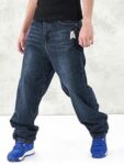 Loose Fit Denim Streetwear Trousers – Casual Style for Men