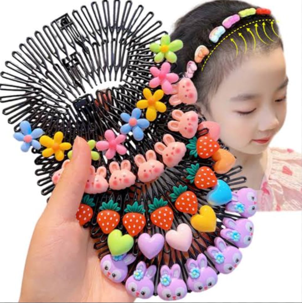 Colorful Cartoon Circular Comb Headband for Girls | মেয়েদের হেডব্যান্ড দাম ও ডিজাইন বাংলাদেশে