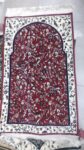 Muslim Prayer Rug with Prayer Beads | Soft Chenille Red | Islamic Gift Bangladesh