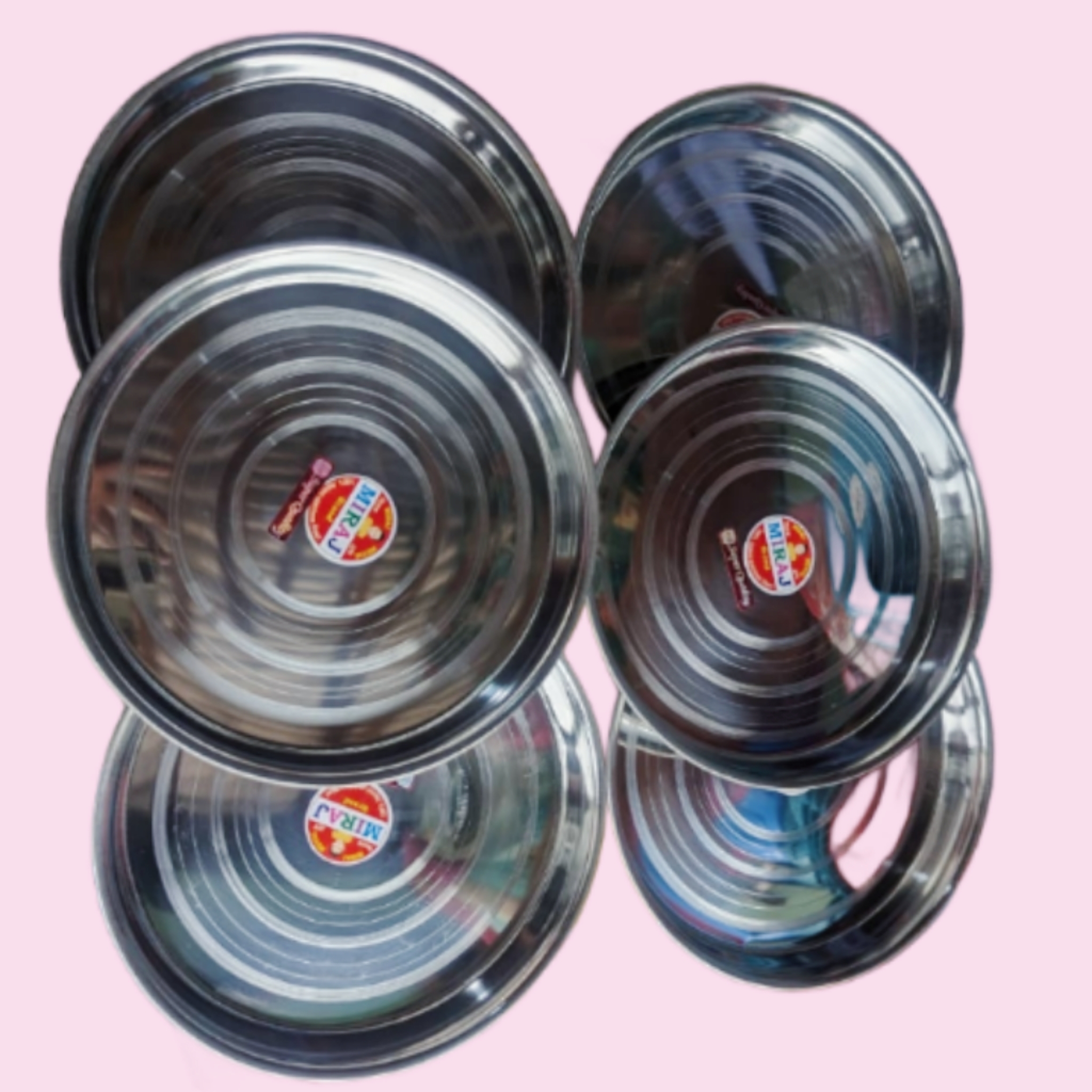 Stainless Steel Food Grade 6 Pcs Deep Plate Set Price in Bangladesh