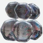 Stainless Steel Food Grade Design Plate Set 6 pcs (3 Small + 3 Large) Price in Bangladesh