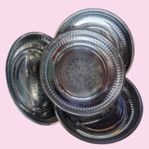 Stainless Steel Wave Design Large Plate Set 6 pcs Price in Bangladesh